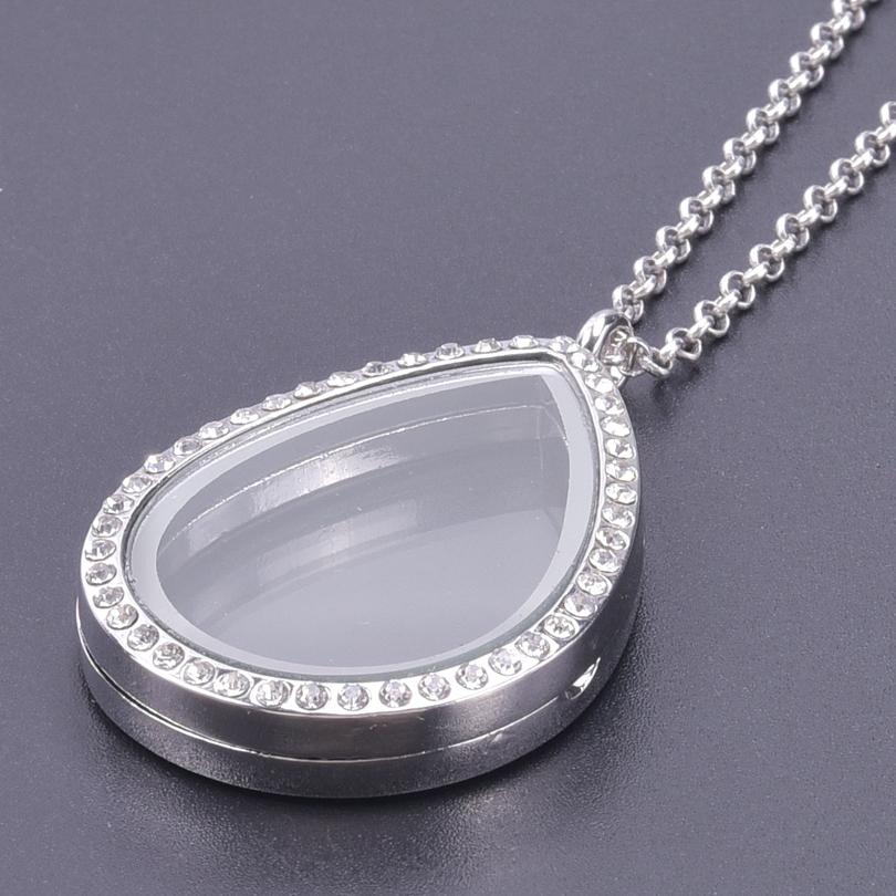 1Pc Round Heart Glass Cremation Urn Locket Pendant Necklaces For Ashes Mix Geometric Memory Floating Relicario Collares Jewelry