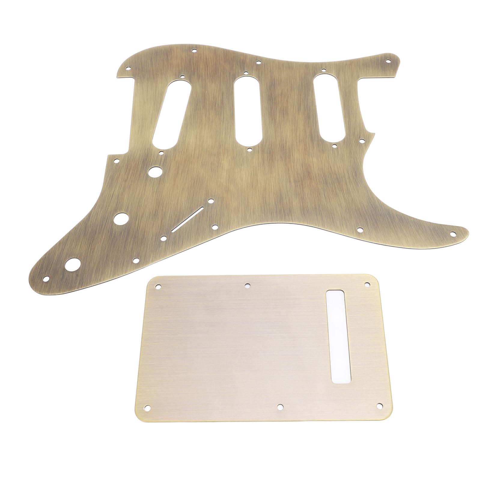 

Защитная накладка и задняя пластина для электрогитары, бронзовый цвет, металлическая SSS защитная накладка, набор из 3 шт.