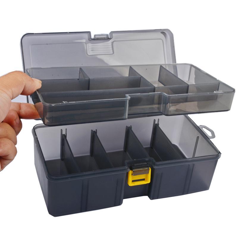 

Double Layer Multifunctional Fishing Tackle Box - Soft Bait Storage for Sea Fishing