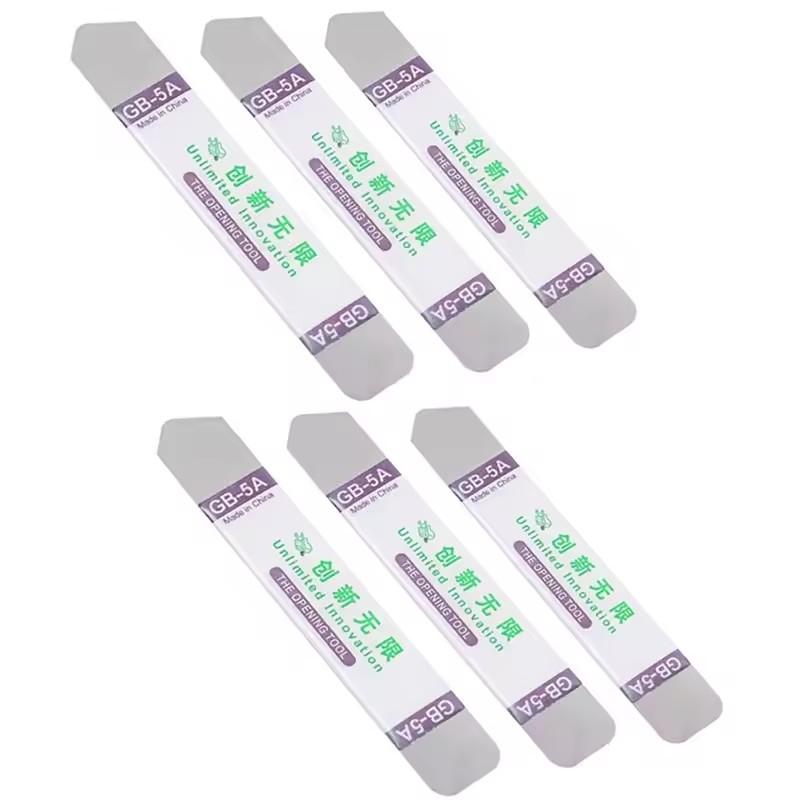 6-1 STÜCKE Edelstahlklinge Weiche Dünne Hebelspudger Handy Tablet Bildschirm Batterie Öffnungswerkzeuge für Samsung iPhone iPad Öffner