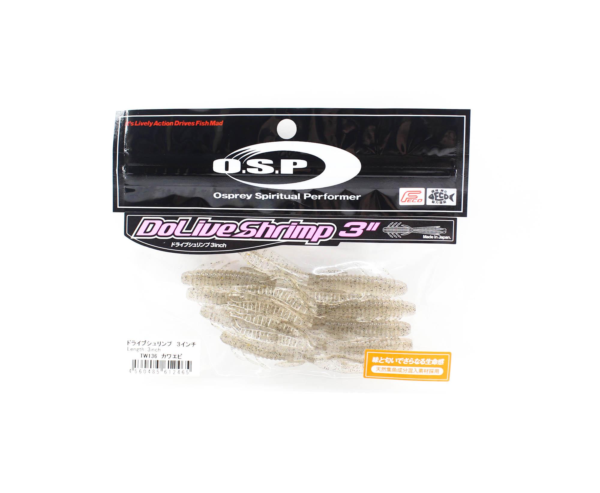 

OSP Soft Lure Dolive Shrimp 3 Inches TW-136 (2465)