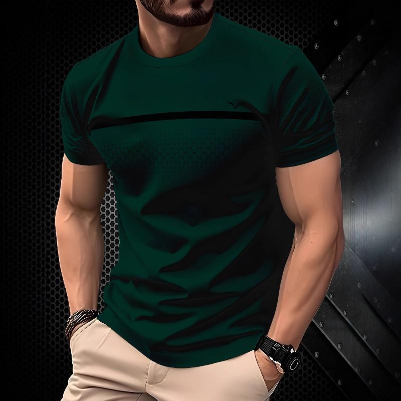 Herren 3D-Druck T-Shirt Outdoor Tennis Badminton Atmungsaktiv Schnelltrocknend Sportoberteil Kurzarm Rundhals Pullover Lässiges Oberteil