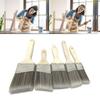 Paint Brushes 5Pcs Flat and Angled, Paint Brush for All Latex and Oil Paints & Stain Interior & Exterior Use