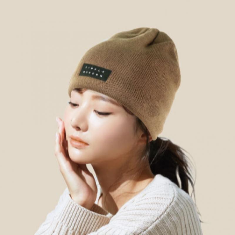 Daiso Fur Lined Simple Beanie Brown