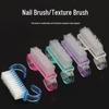 Transparent Plastic Small Horn Nail Cleaning Brush