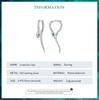 BISAER 925 Sterling Silver Snake Hoop Earrings Green Zircon Animal Earrings Plated Platinum For Women Party Fine Jewelry