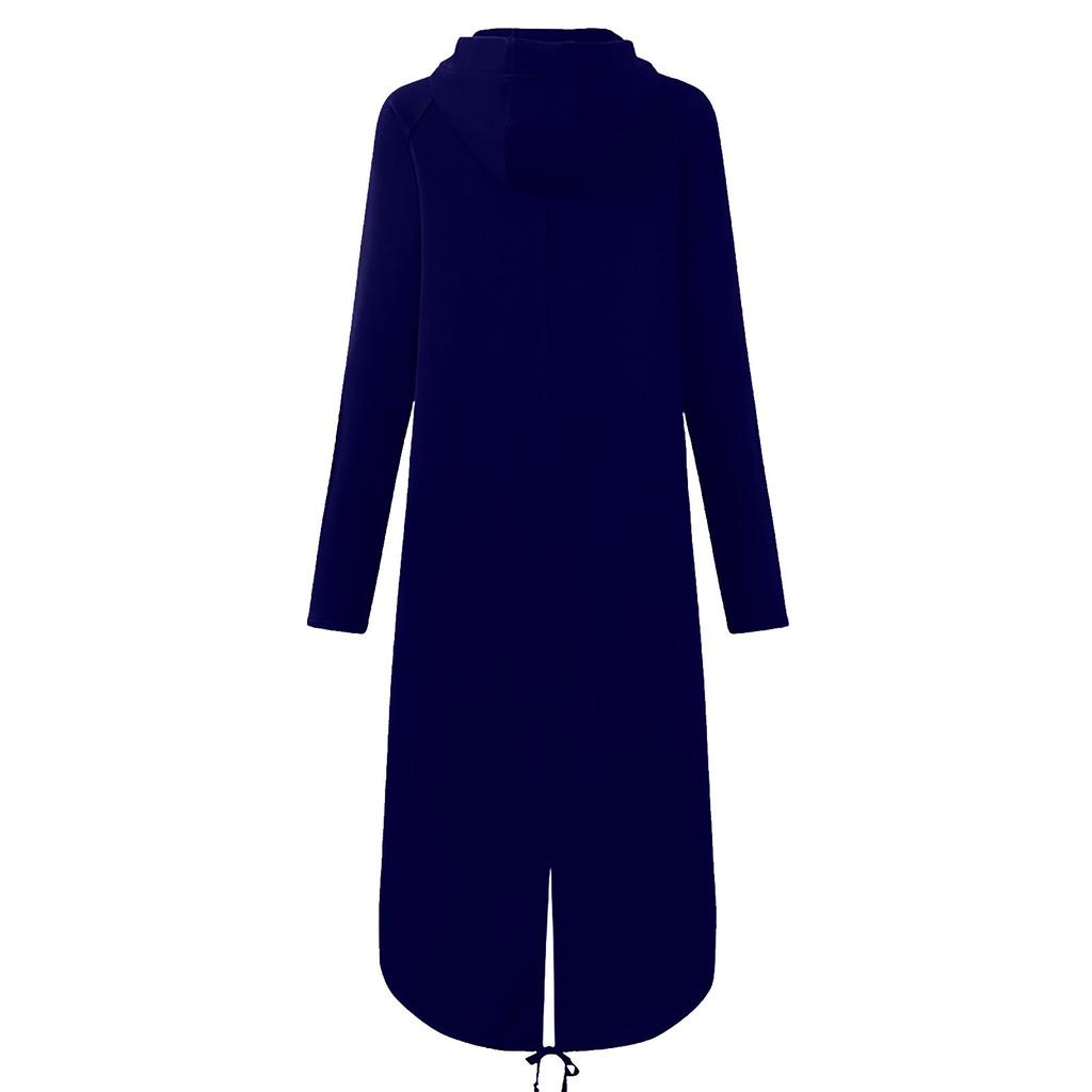 Жіноча модна куртка з капюшоном і довгим рукавом, однотонне пальто з кишенею