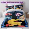 Copripiumino Morbido e Confortevole Anime PacMan, Set Biancheria da Letto per Bambini Regalo, Misura Extra Large, Varie Misure Disponibili