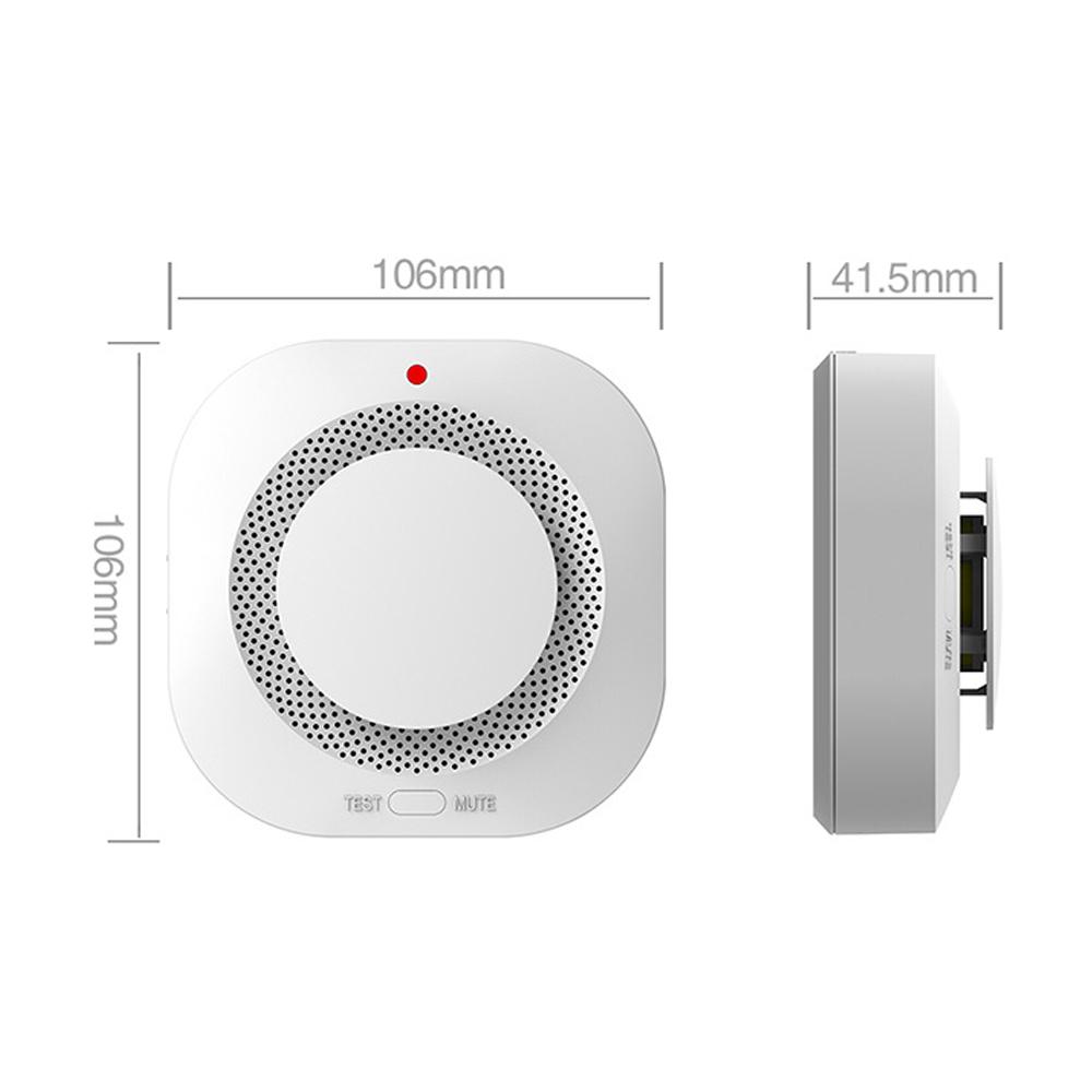 Intelligent Wireless Smoke Detection Device 360  Degrees  Induction Home Smoke Alert Detector Sound Light Alarm and Short Messaging Notifi