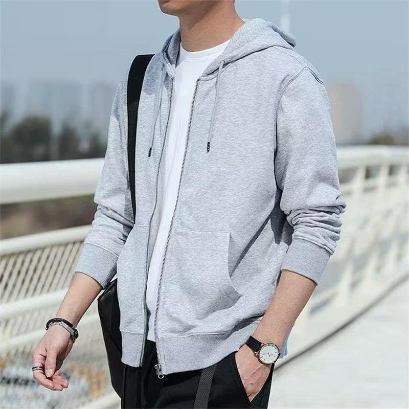 

Men s Hooded Waffle Jacket - Lightweight, Casual, Versatile Fashion for Spring & Autumn 2XL сірий колір