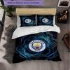 Manchester City Vzor 3dílná povlaková souprava na lůžko Měkký mikrovláknový povlak na přikrývku s povlaky na polštáře do ložnice