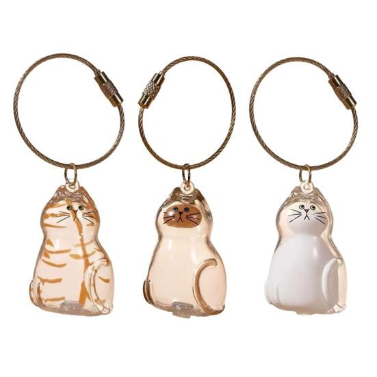 Cat Hair Storage Bottle Transparent Pet Fur Keepsake Capsule for Collecting Cat And Dog Hair Pet Memorial Urns Keychain for Cats Lover
