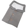 Baby Knitted Plush Sleep Sack With Buttons For Outdoor Use And Warmth