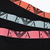 Emporio Armani Men's Boxer Briefs, Plain with Monogram Logo, 3-pack, XL Size, Available In Black, Orange, Green, and Pink. (EM000259 AF20668 MC061 XL)