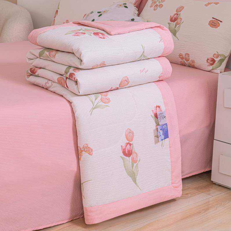 Summer Single Double Bed Light Printed Quilt Air Condition Quilt Twin Queen Size Cool Quilt