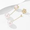 New Elegant and Elegant Women's Light Luxury Earrings with Tidal Zircon Inlaid Flowers One Pair of Simulated Pearl Earrings