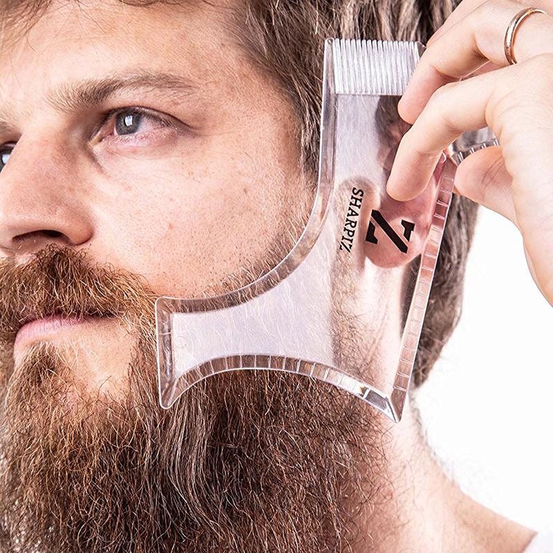 Herren Bartkämme Formung Styling Schablone Kamm Transparent Für Haartrimm Bärte