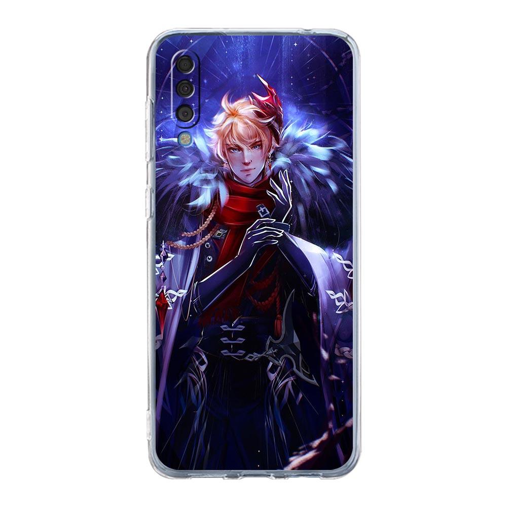 Pouzdro na telefon Genshin Impact s motivem anime pro Samsung Galaxy A52 A50 A70 A10 A30 A40 A20S A20E A02S A12 A22 A72 A32 5G A04s Průhledné