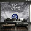 Inter Milan Wall tapestry, aesthetic printed fabric blanket, suitable for bedroom, living room, and home decor.