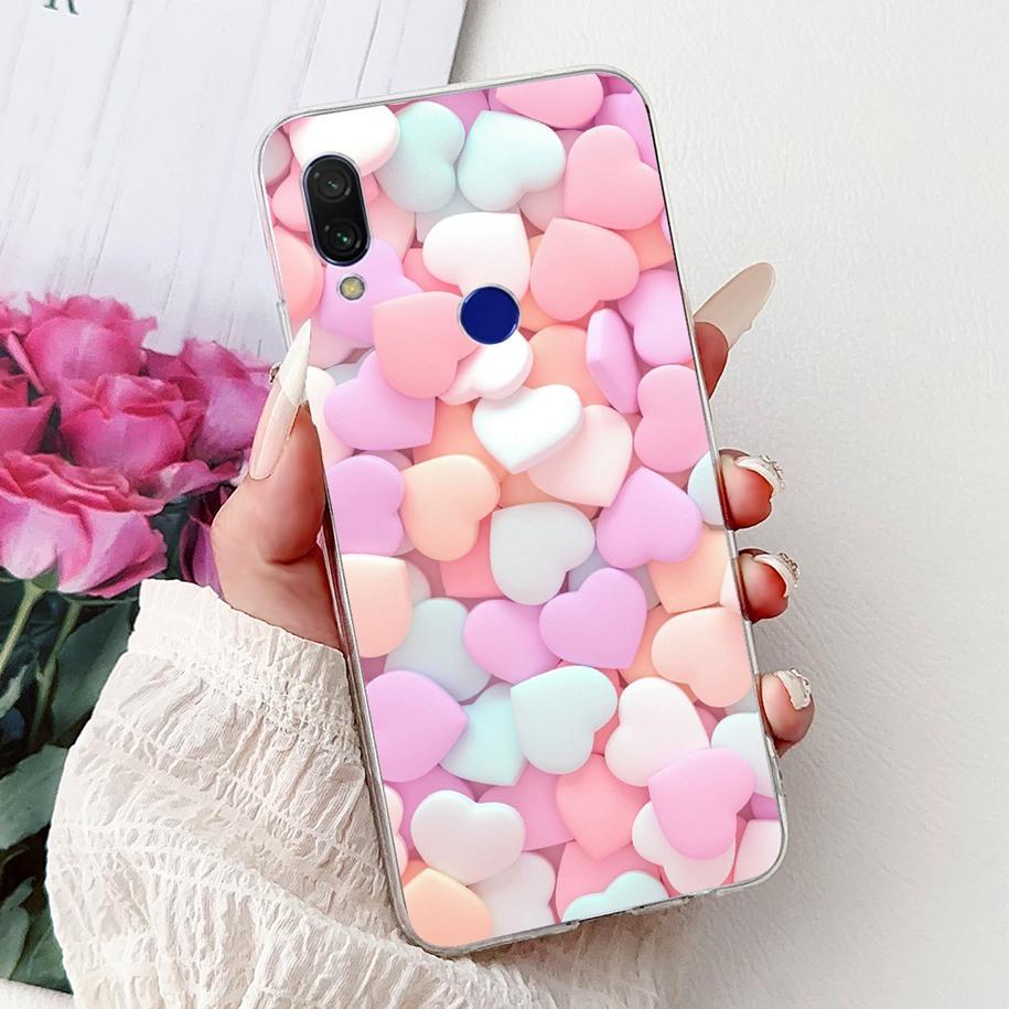 For Cover Xiaomi Redmi 7 7A Case Luxury Painted Soft Clear Silicone TPU Shockproof Cover For Xiaomi Redmi Note 7 Pro Note7 Coque