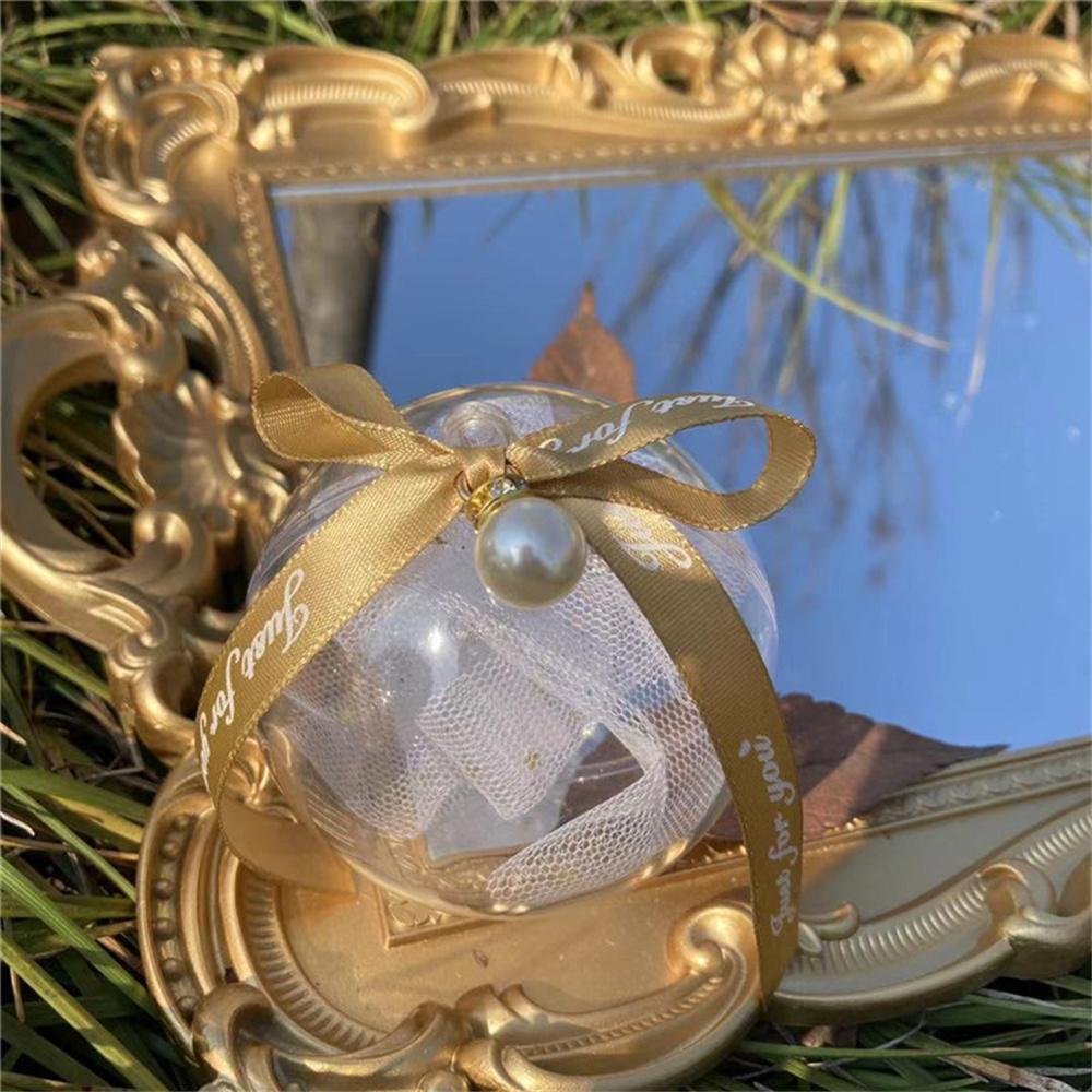 6-12CM Christmas Transparent Ball Plastic Fillable Bauble Xmas Tree Hanging Ornaments Decoration for Home Wedding Party Gift Box