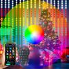 Smart Christmas Tree Lights LED Curtain Light Set APP Control Music Sync DIY Colors RGB String Lights for Party Festival Decor