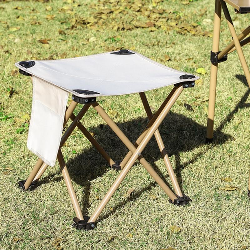 Camping Stool Chair Portable Folding Stool for Outdoor Gardening and Beach Hiking Fishing Foot Stool with Carry Bag