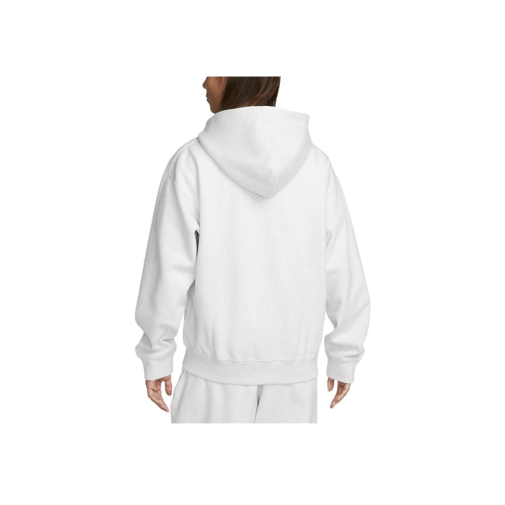 Nike Logo Zip-Up Hoodie Solid Color Jacket Men jackets White DR0404-051