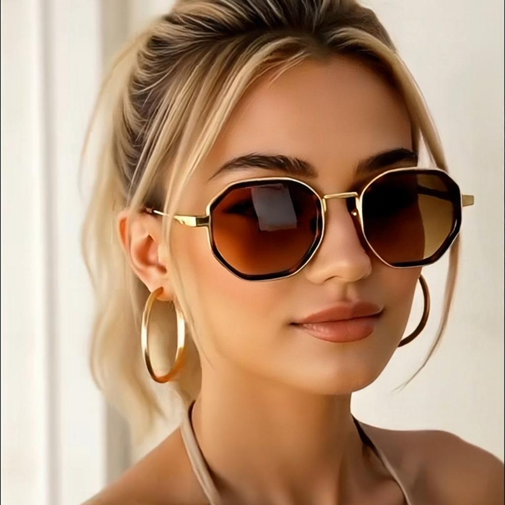 1pc European and American Retro Men's and Women's Fashionable Sunglasses Trend Versatile Summer Sun Shading and UV Protection Fr
