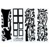 4pcs 11.8 X 35.4in Family Photo Tree Wall Sticker Tree Pvc Removable Wall Sticker Black Peel and Stick PVC Wall Decal Bedroom