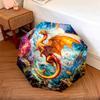 Dragon with Colorful Wings  pattern, automatic folding umbrella, portable and foldable design, 8 ribs, a Christmas or birthday gift.