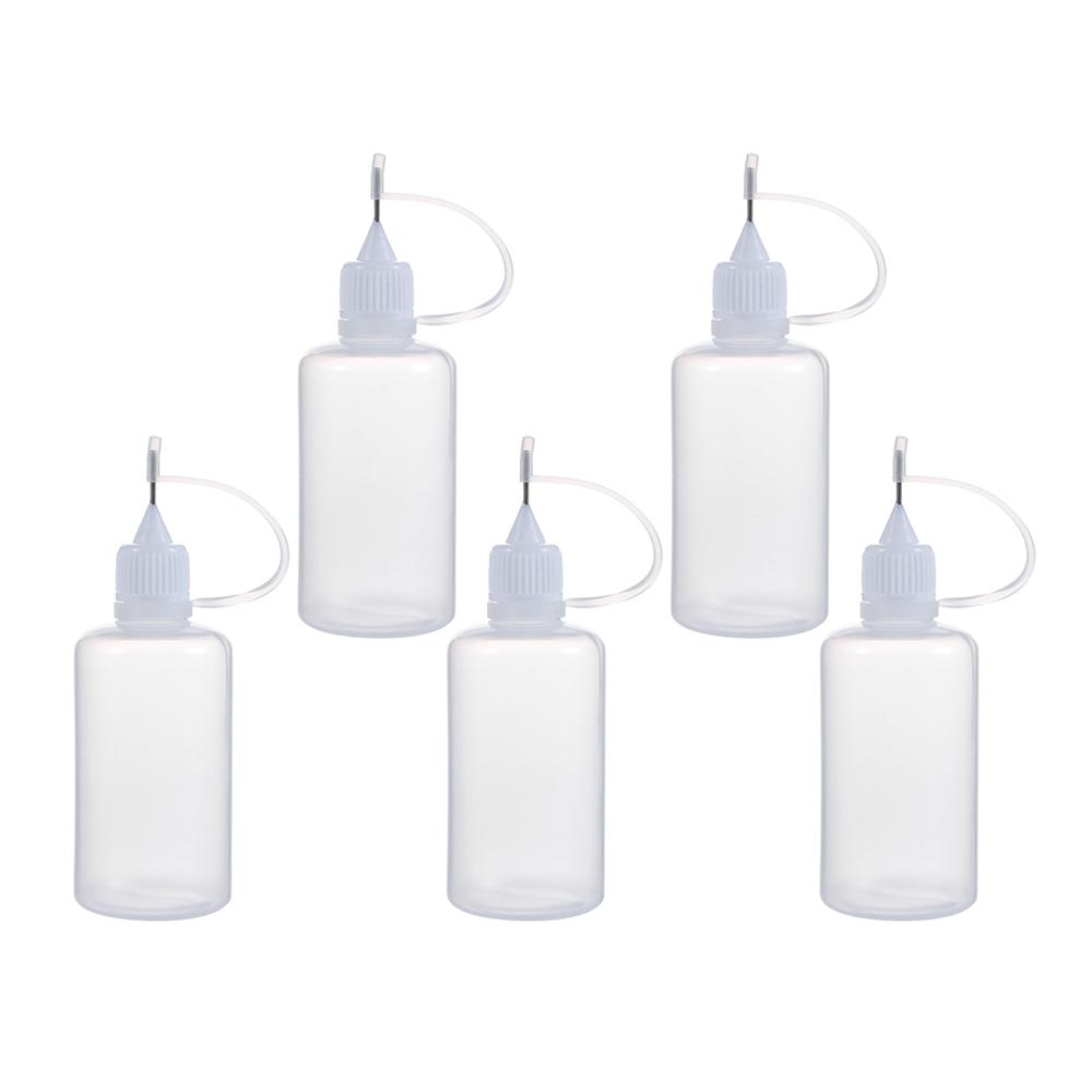 5pcs 5/10/20/30/50/100ML DIY Scrapbooking Paper Craft Tool Glue Applicator Needle Squeeze Bottle for Paper Quilling DIY Tool