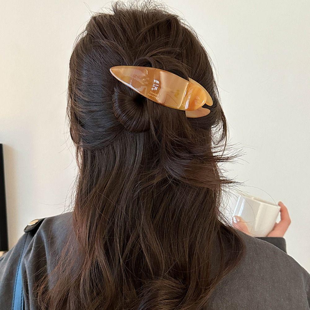 Hair Accessories Acetic Acid Duckclip Sweet Kroean Style Barrettes Fashion Leopard Hair Clip  Daily