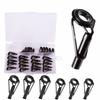 30PCS Stainless Steel Fishing Rod Tip Repair Kit Fishing Rod Replacement Tips  for Baitcasting Rods