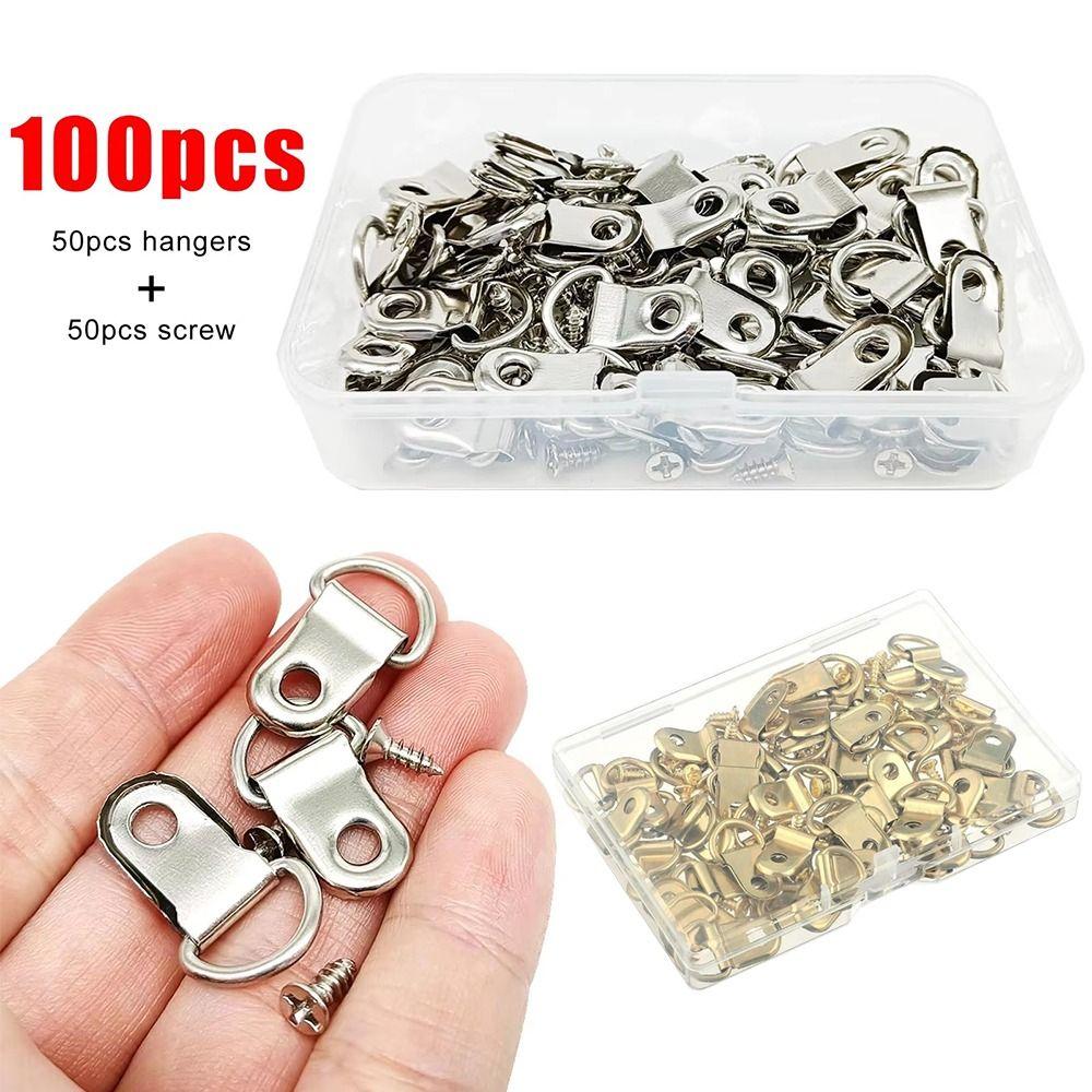Triangle Hook Photo Frame Hooks 50pcs Screws Photo Frame Hardware Oil Painting