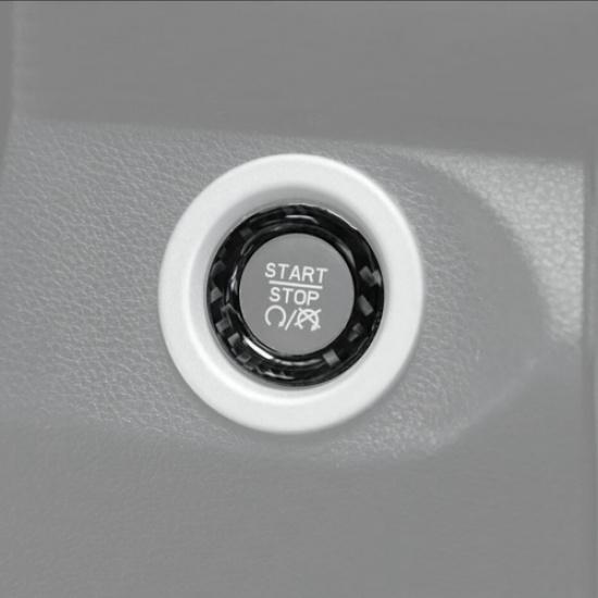 For Dodge Ram 1500 2010-2025 Carbon Fiber Car Engine Start Stop Button Ring Trim