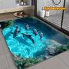 Delfin Tier Visuelle Badezimmermatte, Fußmatte, Wasserabsorbierender Teppich, Heimdekoration