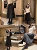 Baisiwang High-Waisted Wool Blend A-Line Skirt - Women's Slimming Mid-Length for Winter