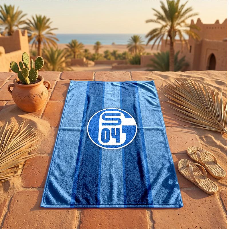 Asciugamano da Spiaggia Morbido Asciugatura Rapida Tema Schalke 04?Asciugamano Asciutto Per Vacanze Estive Al Mare Nuoto