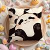 Lovely Panda Pillow Case Short Plush Double-Sided Printing Home Machine Washable In Warm Winter Cushion Cover