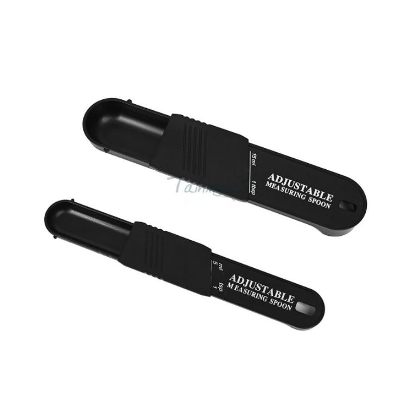 

Creative adjustable scale spoon tool Plastic ABS two-piece Set seasoning measure spoon for Baking Cooking Dry/Liquid Ingredients