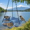 Large Capacity Bird Feeding Tray Flower Shaped Bird Water Drinker Hummingbird Feeder  Farm Supplies