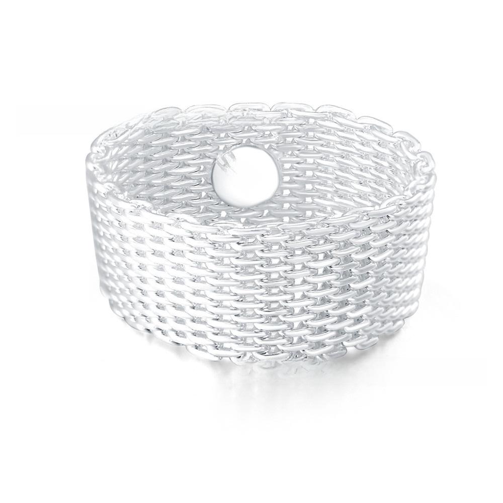

Jinshihu Изысканное Корейское Модное OL Серебряное Кольцо Ring - Size 9