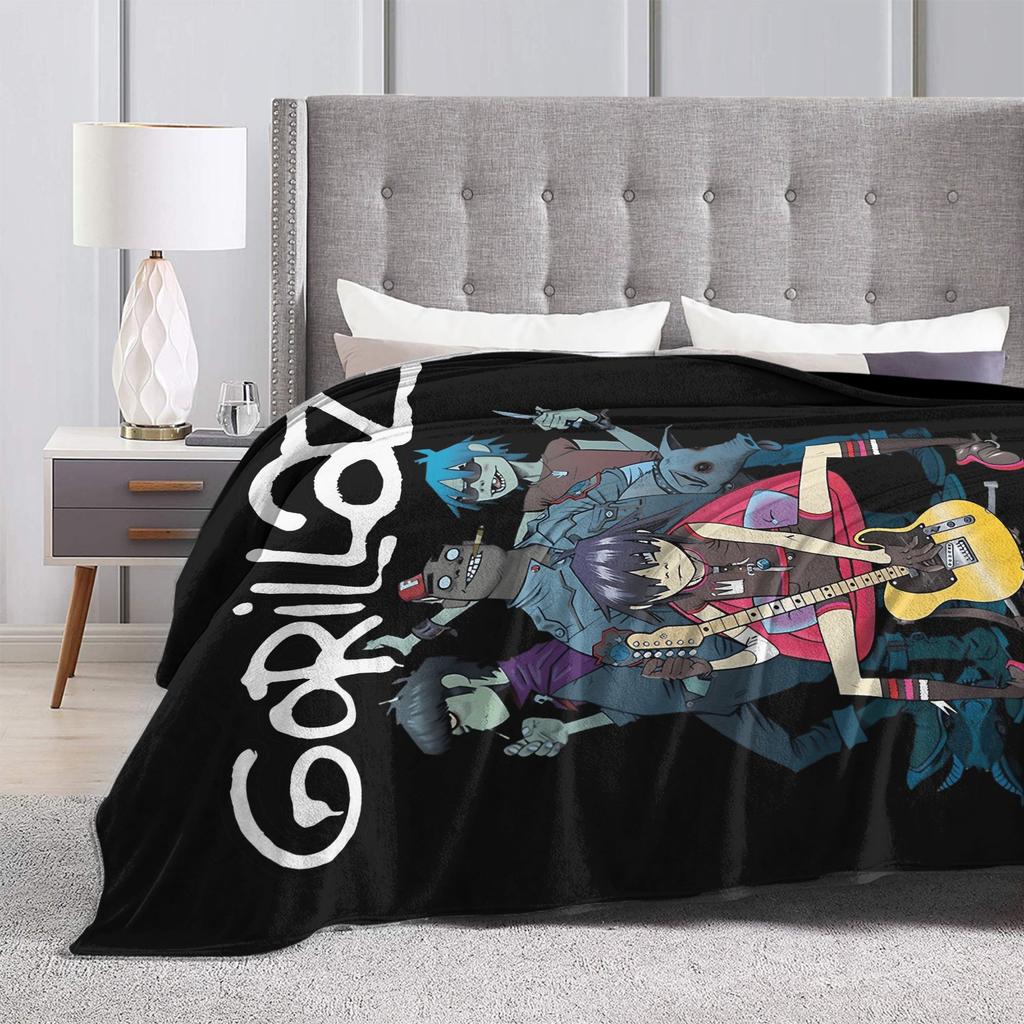 Play The Music With The Different Way Gorillazs Blanket Warm Fashion Plush Throw Blanket For Bed Flannel Bedspread Bed Cover