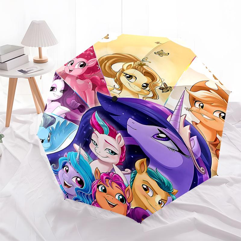 

My Little Pony Festival Umbrella: Automatic Opening & Closing, Foldable Design, 8-Rib Structure, Outdoor Use, Perfect Gift for Fans and Trav