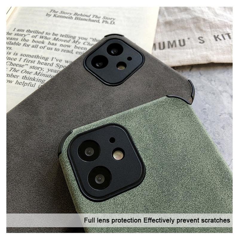 M3C Lambskin Leather Phone Case For iPhone 13 12 11 Pro Max Mini XR XS X 8 7 Plus SE 2020 Soft Silicone Shockproof Back Cover