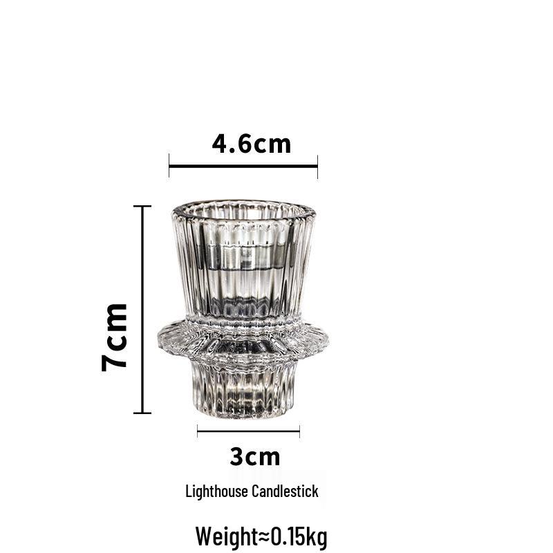 Elegant Glass Candlestick Holder for Table Decoration