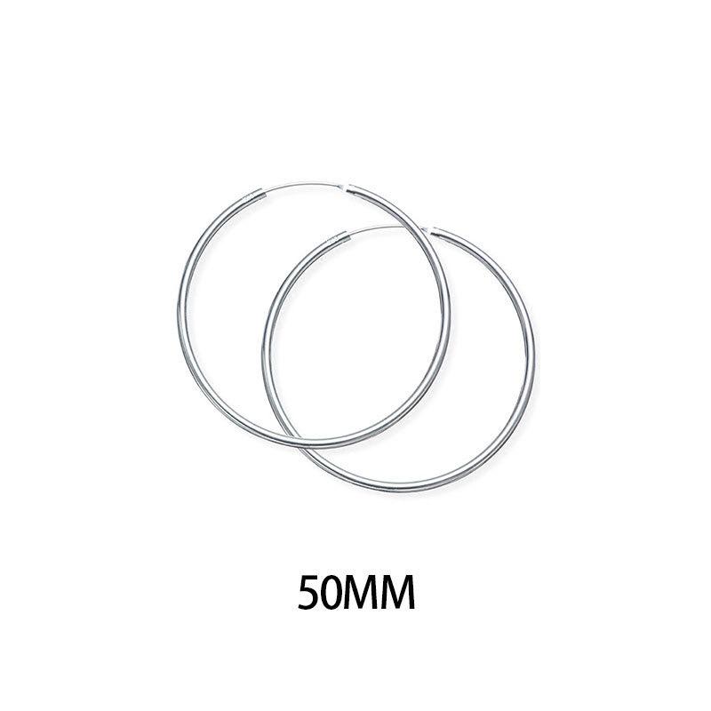 Xiaomi BF CLUB 925 Sterling Silver Earrings For Women Trendy Simple Big Circle Earring Jewelry Prevent Allergy Party Accessories