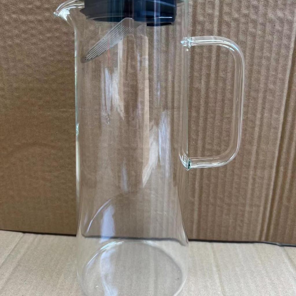 Amber High-Capacity Glass Pitcher Set for Cold Beverages