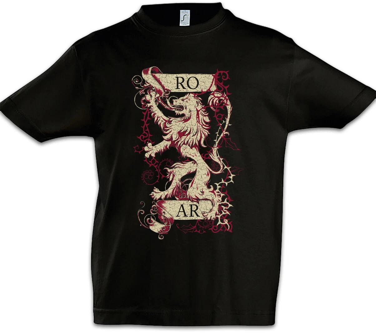 Roar Lion Kids Boys kids boys T-Shirt Game of House Lannister Thrones Flag Lion 110